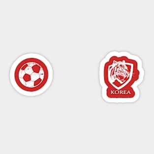 Korean soccer red tee for world cup Sticker